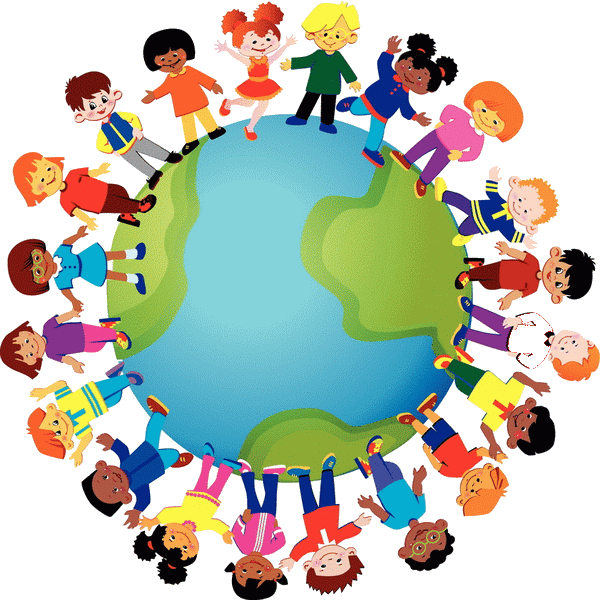 Earth - Students holding hands